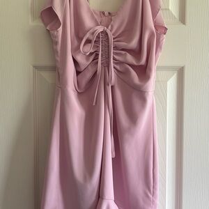 Elegant Pink Mini Dress